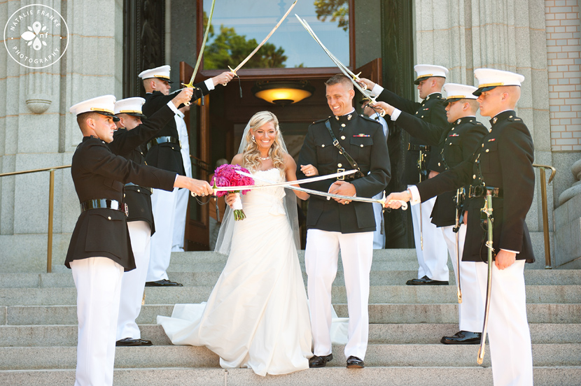 Naval Academy Wedding with Arch of Swords