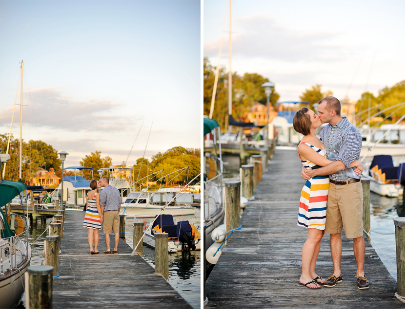 Sunset Engagement Session Marina Dock