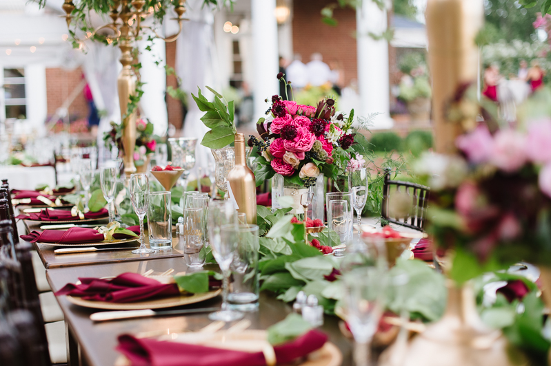 Whimsical Head Table Design by Elle Ellinghaus | Oxon Hill Manor, Maryland
